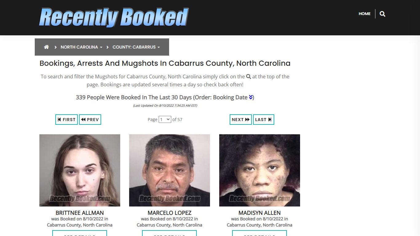 Recent bookings, Arrests, Mugshots in Cabarrus County ...